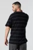 Black Striped Relaxed T-Shirt sold by Charlotte Russe