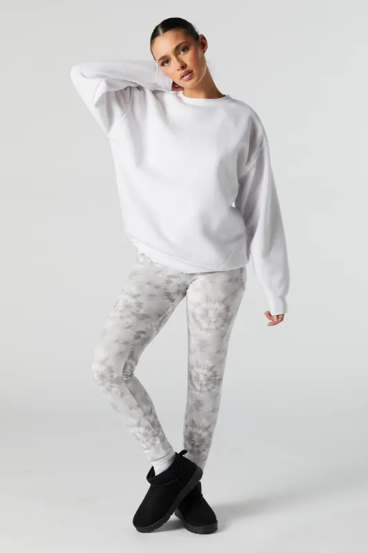 Black and White Print Fleece Legging sold by Charlotte Russe