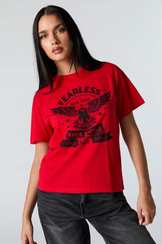 Fearless Graphic Boyfriend T-Shirt sold by Charlotte Russe