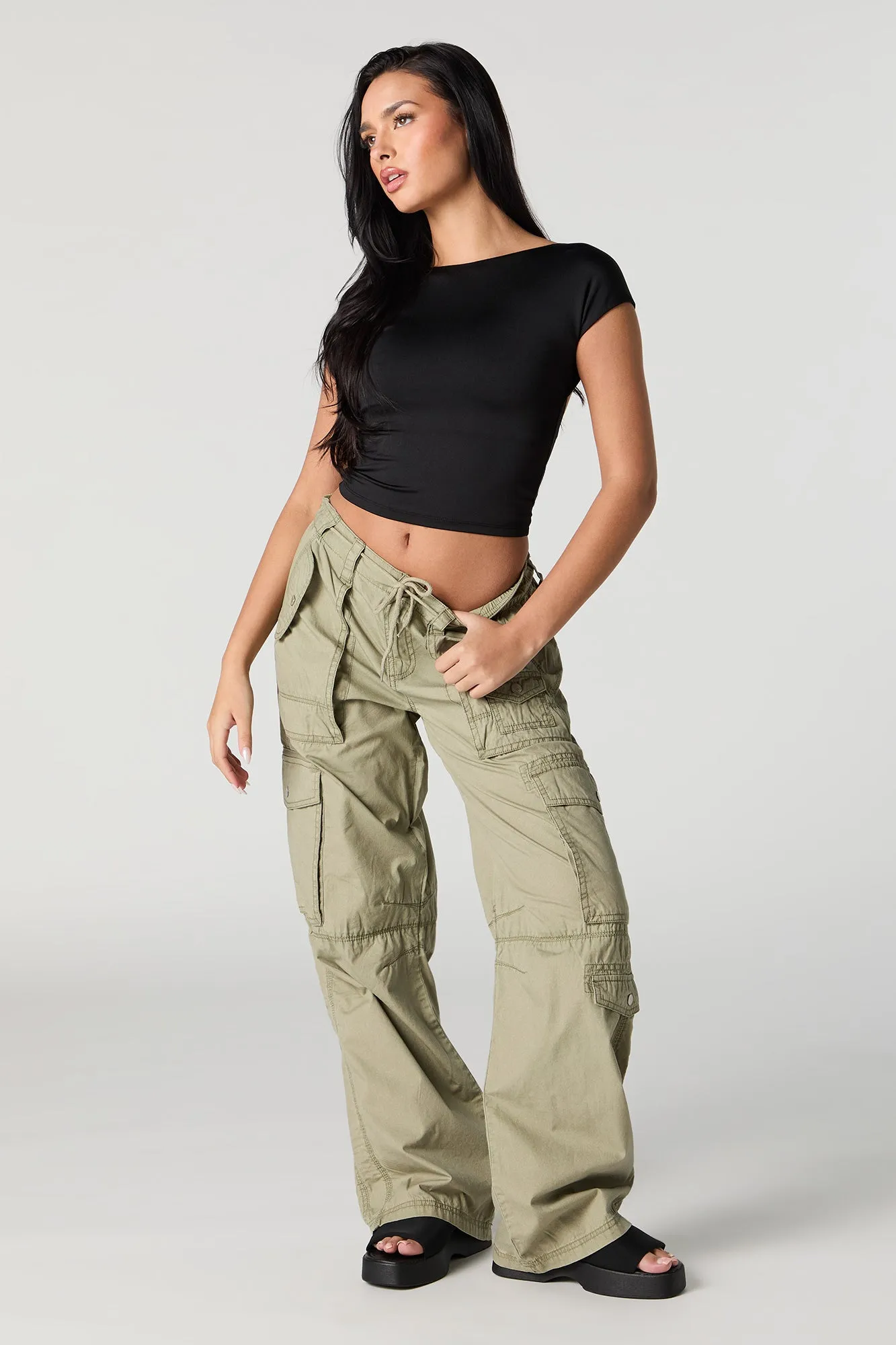 Contour Boat Neck Open Back T-Shirt sold by Charlotte Russe product image thumbnail 3