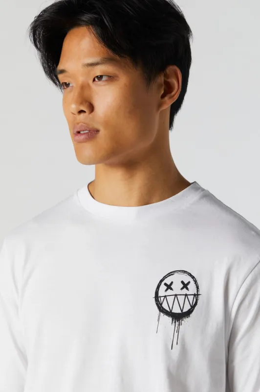 Rise Up Smiley Graphic Long Sleeve Top sold by Charlotte Russe