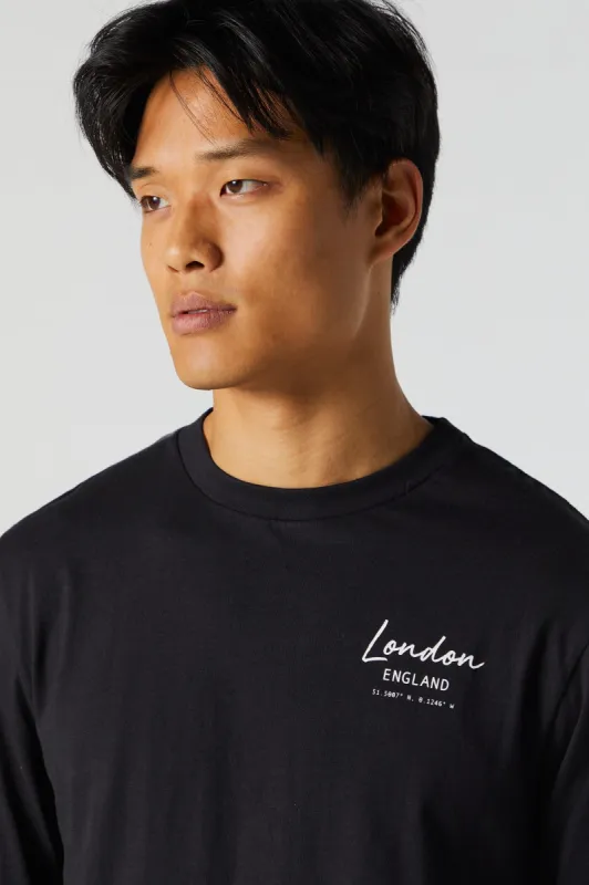 London Graphic Long Sleeve Top sold by Charlotte Russe