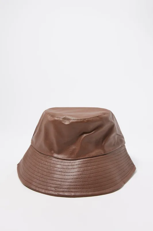 Faux-Leather Bucket Hat sold by Charlotte Russe