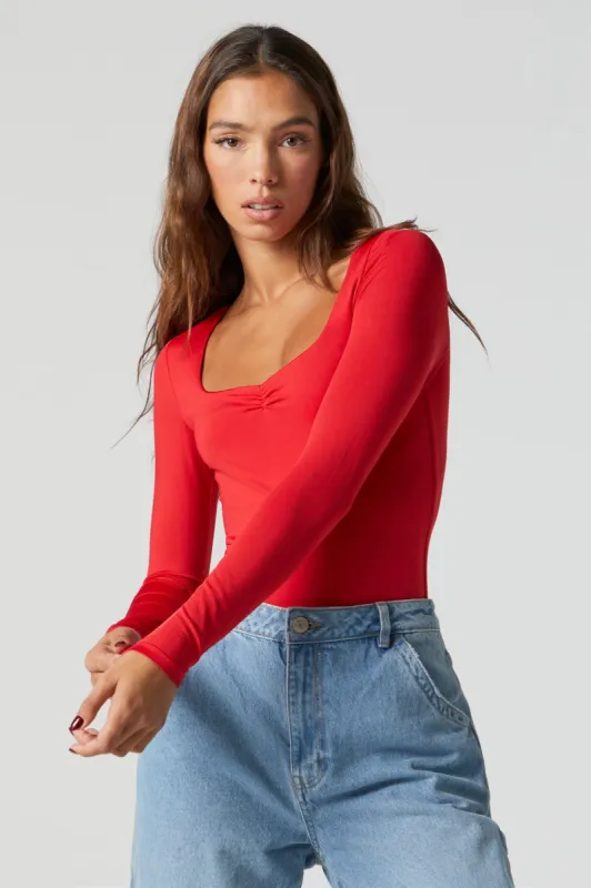 Contour Sweetheart Long Sleeve Bodysuit sold by Charlotte Russe