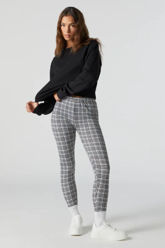 Plaid Print Faux Fur Lined Legging sold by Charlotte Russe