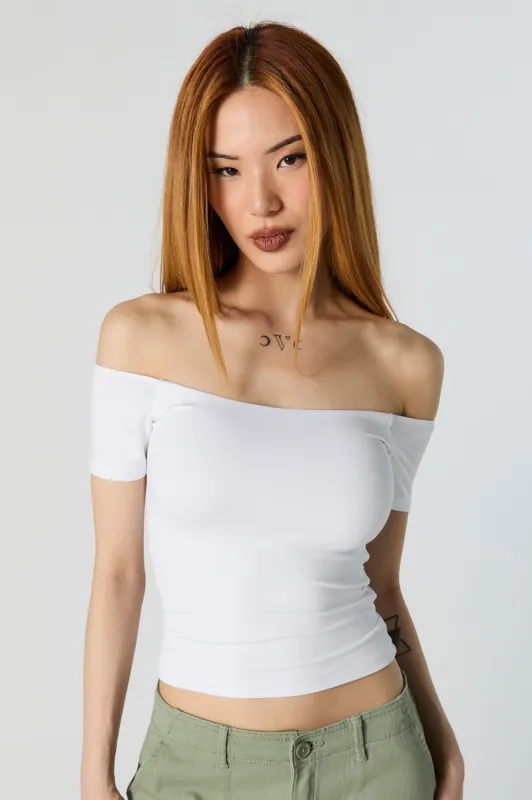 Contour Off Shoulder Top sold by Charlotte Russe