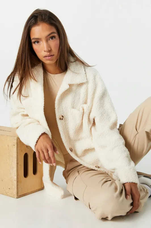 Sherpa Shacket sold by Charlotte Russe