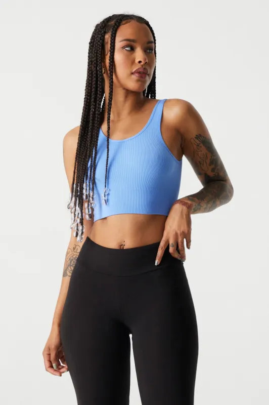 Blue Seamless V-Back Bralette sold by Charlotte Russe