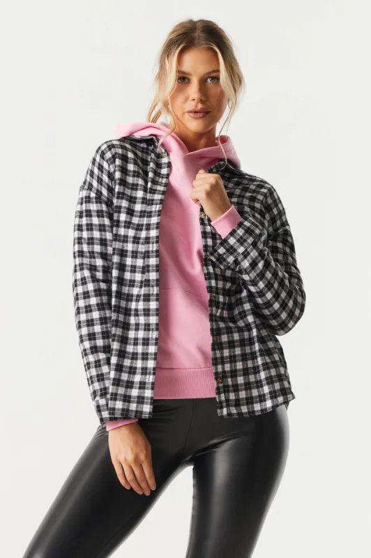 Plaid Flannel Shirt sold by Charlotte Russe
