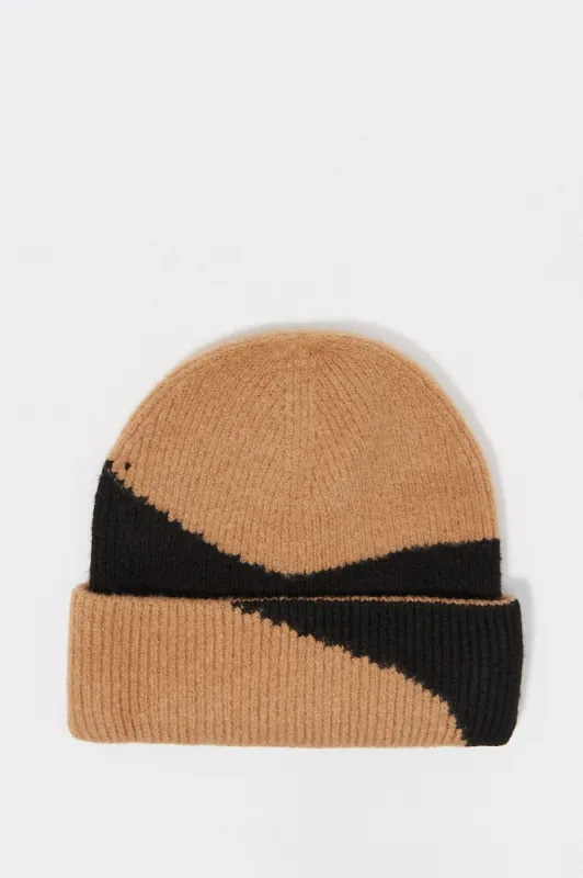 2-Tone Wave Knit Beanie sold by Charlotte Russe