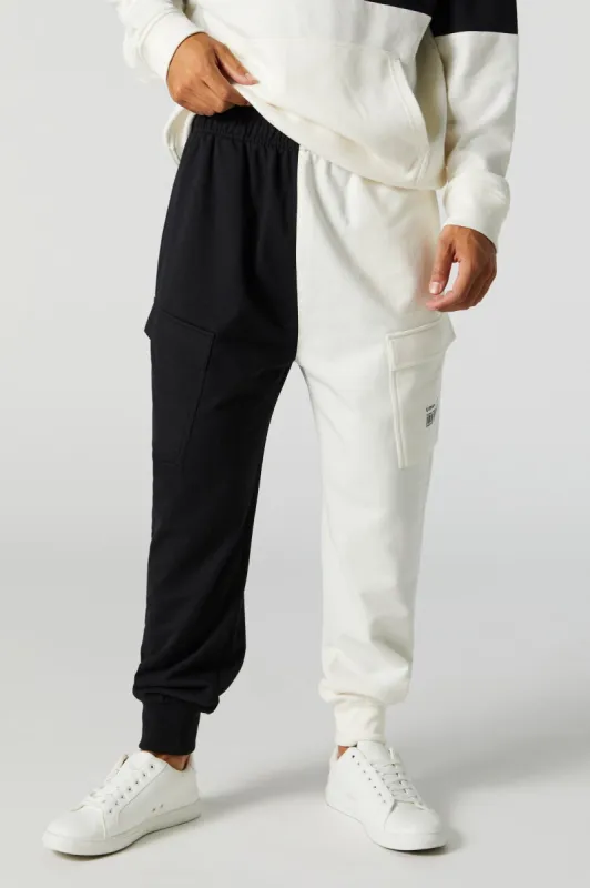 Fleece Colourblock Cargo Jogger sold by Charlotte Russe