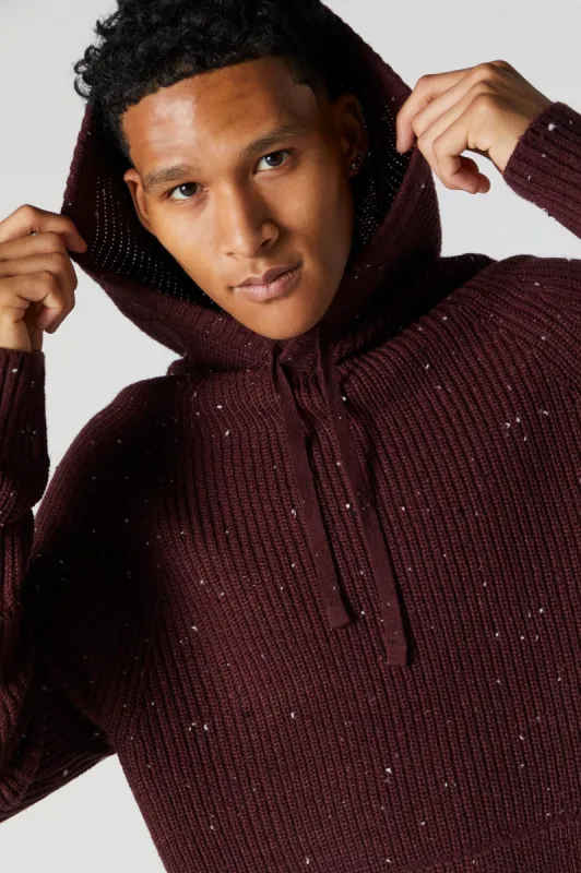 Speckled Knit Hoodie sold by Charlotte Russe