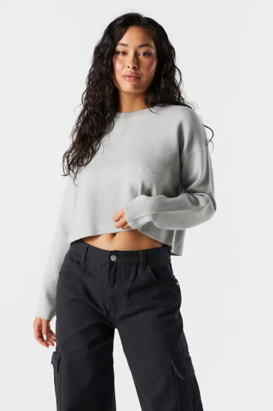 Basic Cropped Boxy Sweater sold by Charlotte Russe