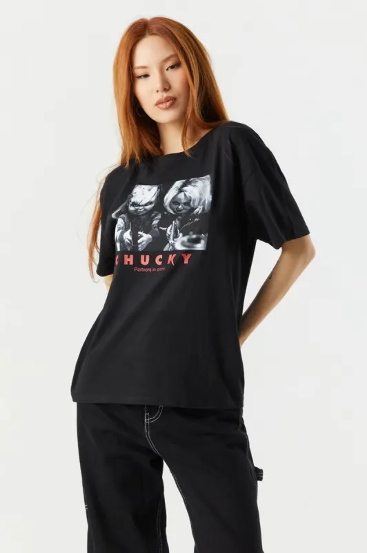 Chucky Graphic Boyfriend T-Shirt sold by Charlotte Russe