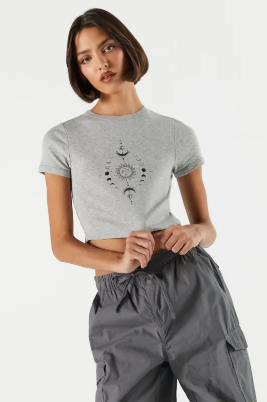 Celestial Graphic Baby Tee sold by Charlotte Russe