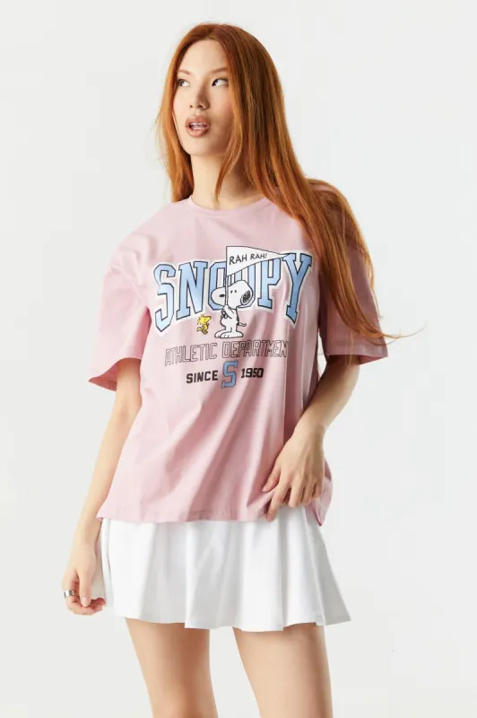Snoopy Graphic Boyfriend T-Shirt sold by Charlotte Russe