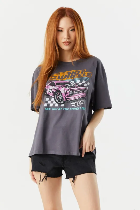 Hot Wheels Graphic Boyfriend T-Shirt sold by Charlotte Russe