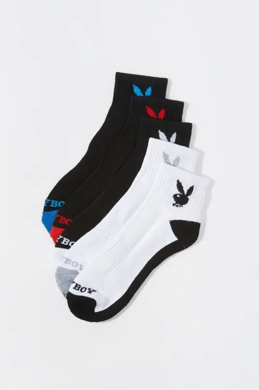 Playboy Ankle Socks (5 Pack) made by Charlotte Russe