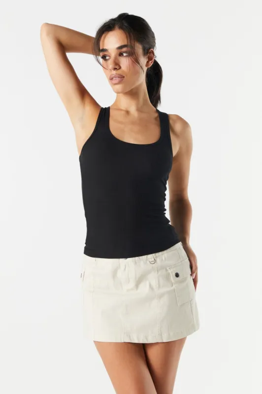 Ribbed Scoop Neck Tank sold by Charlotte Russe