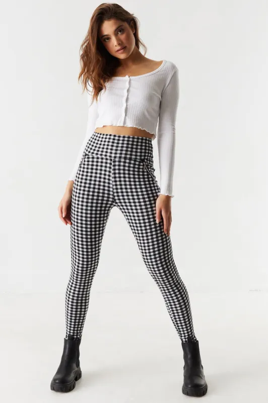 Super Soft Printed High-Rise Zip Pocket Legging sold by Charlotte Russe
