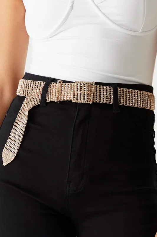 Rhinestone Square Buckle Belt sold by Charlotte Russe
