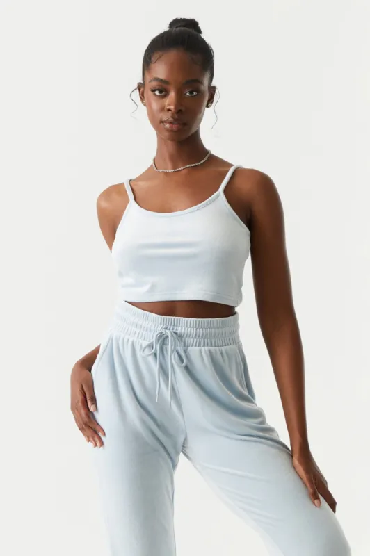 Velour Cropped Cami sold by Charlotte Russe