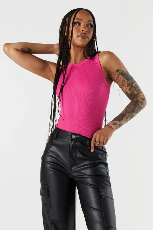 Seamless Ribbed Crewneck Bodysuit sold by Charlotte Russe