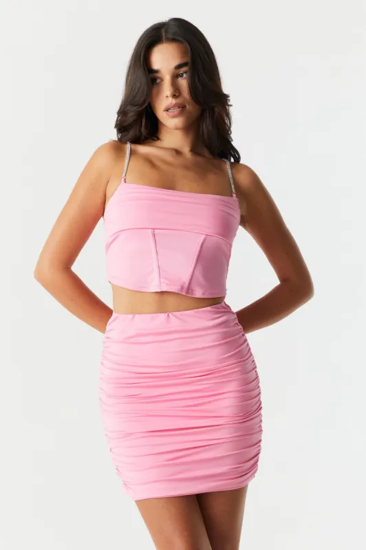 Ruched Mini Skirt sold by Charlotte Russe