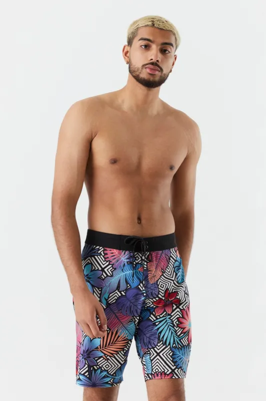 Tropical Print Board Short sold by Charlotte Russe