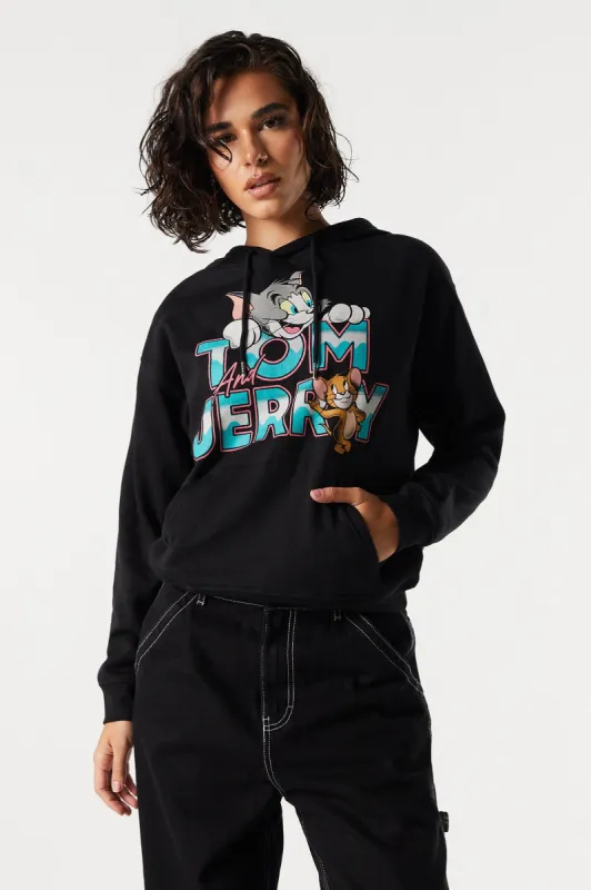 Fleece Tom and Jerry Graphic Hoodie sold by Charlotte Russe