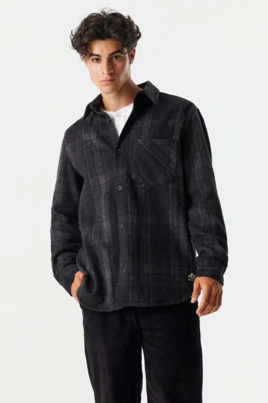 Plaid Flannel Shacket sold by Charlotte Russe