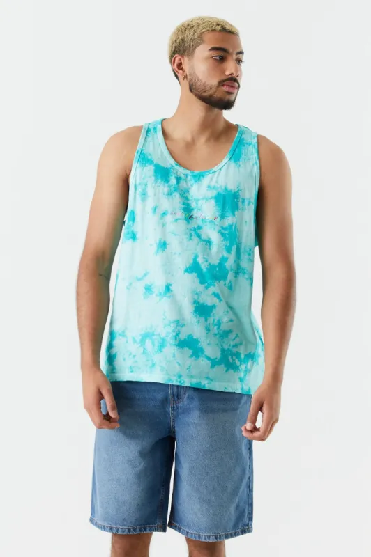 Tie Dye Mindfulness Embroidered Tank sold by Charlotte Russe