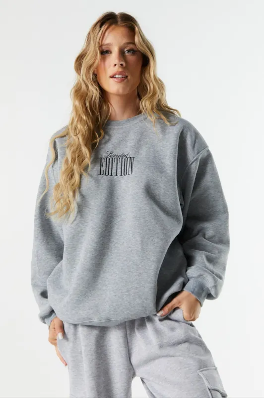 Limited Edition Embroidered Crewneck Sweatshirt sold by Charlotte Russe