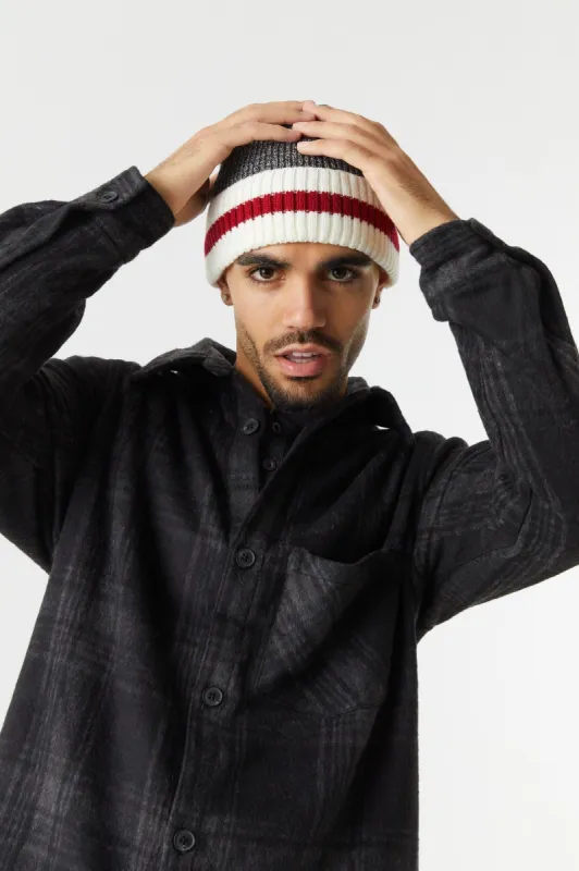 Contrast Stripe Beanie sold by Charlotte Russe