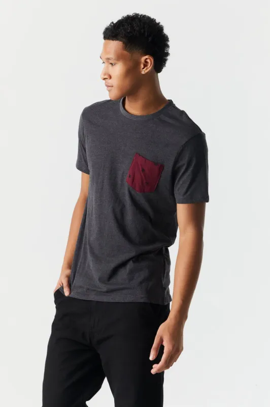 Ditsy Cottage Print Pocket T-Shirt sold by Charlotte Russe