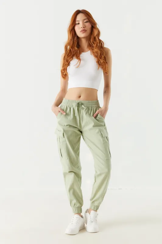 Sage Cargo Jogger sold by Charlotte Russe
