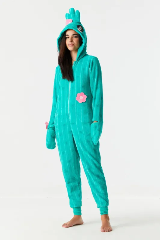 Plush Cactus Onesie sold by Charlotte Russe