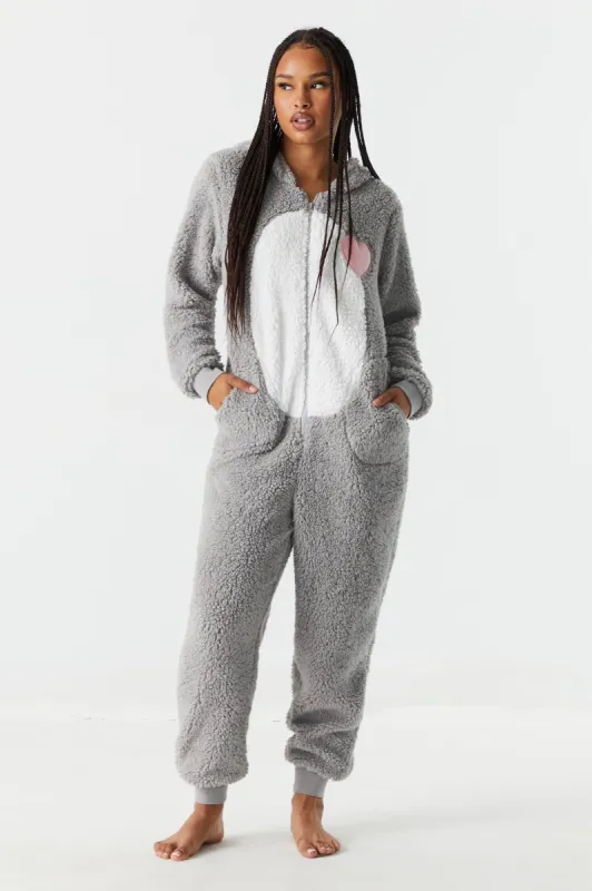 3D Koala Hood Sherpa Onesie sold by Charlotte Russe