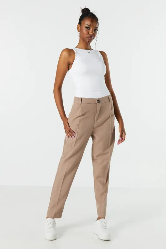 Elastic Waist Slim Dress Pant sold by Charlotte Russe