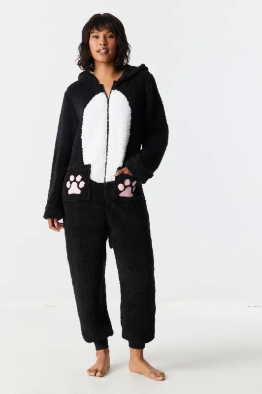 3D Cat Hood Sherpa Onesie sold by Charlotte Russe