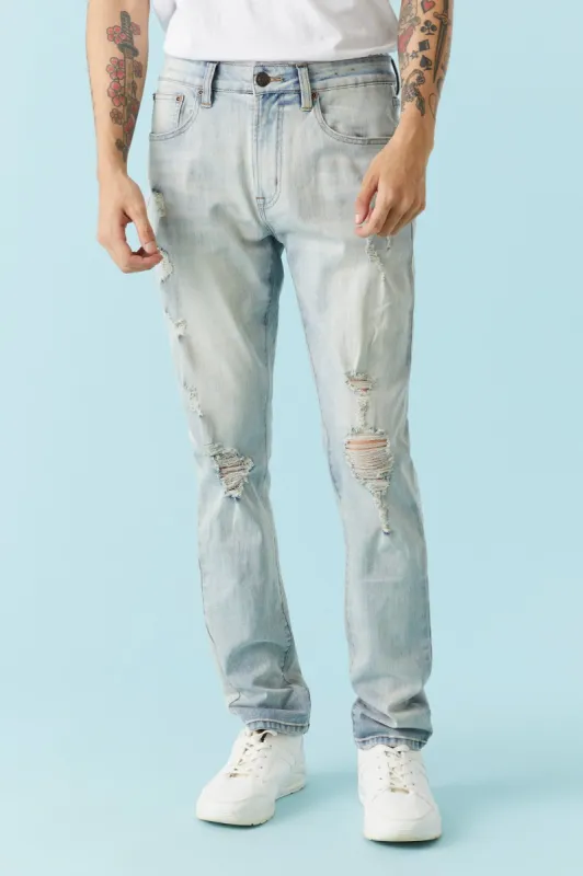 Distressed Light Wash Slim Jean sold by Charlotte Russe