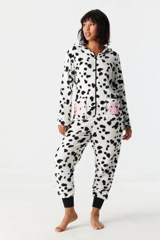 3D Dog Hood Plush Onesie sold by Charlotte Russe