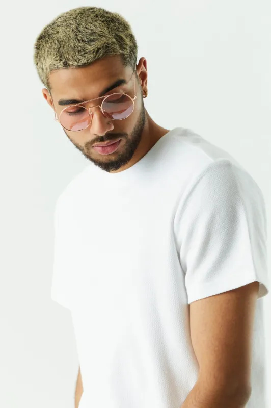 Circle Frame Rose Gold Sunglasses sold by Charlotte Russe