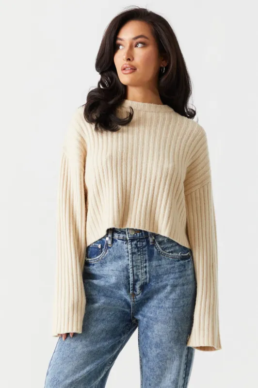 Chunky Knit Crop Sweater sold by Charlotte Russe