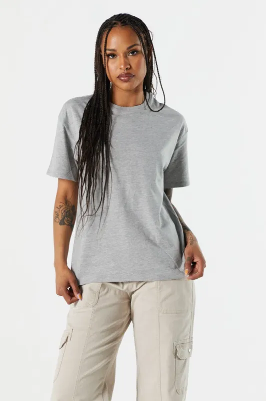 Crewneck Boyfriend T-Shirt sold by Charlotte Russe