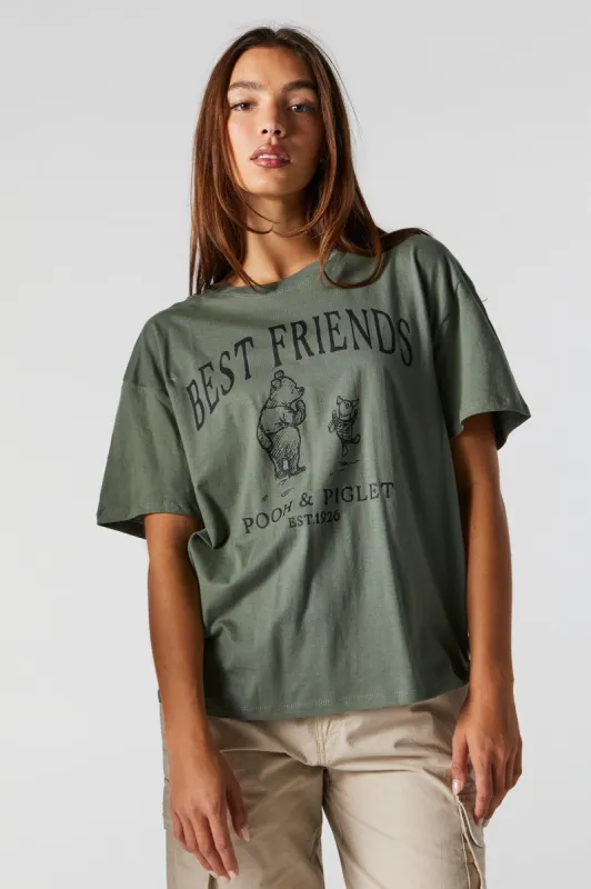 Pooh and Piglet Graphic Boyfriend T-Shirt sold by Charlotte Russe