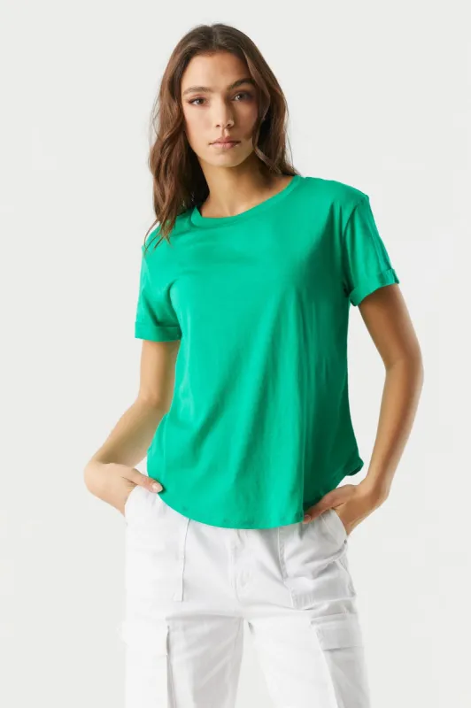 Basic Cuffed T-Shirt sold by Charlotte Russe