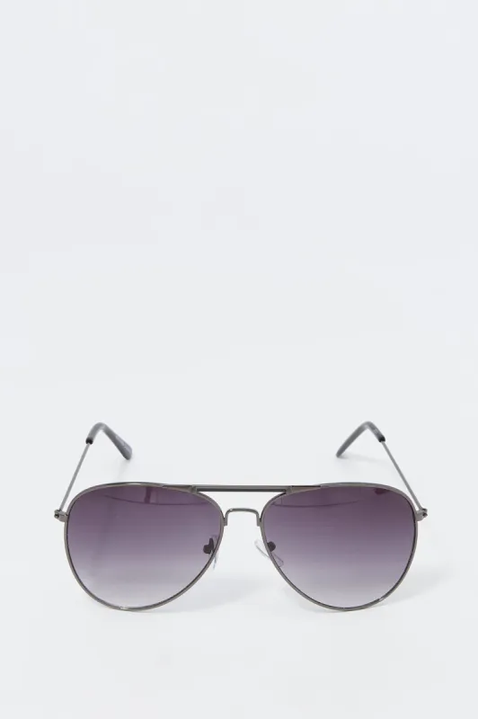 Metal Frame Two-Tone Aviator Sunglasses sold by Charlotte Russe