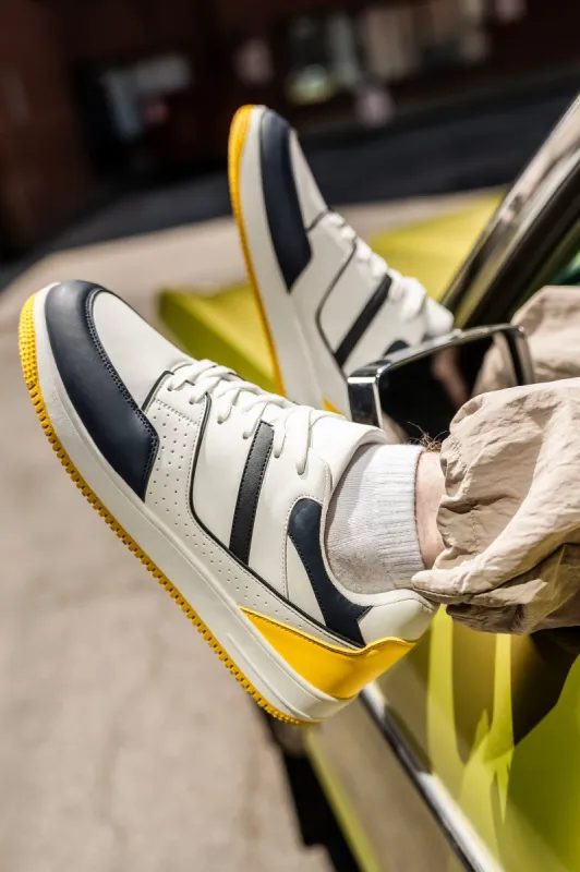 Yellow Colour Block Low Top Casual Sneaker sold by Charlotte Russe