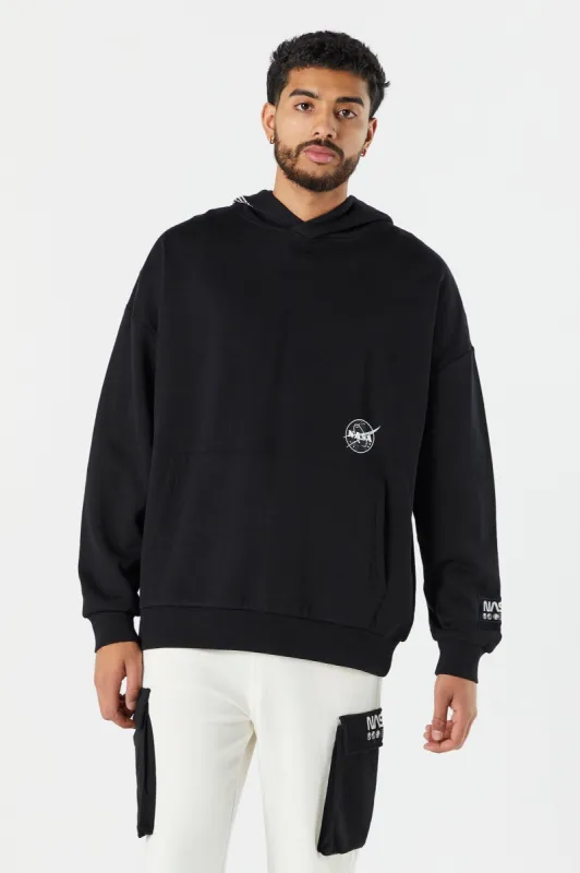 Black NASA Graphic Oversized Hoodie sold by Charlotte Russe